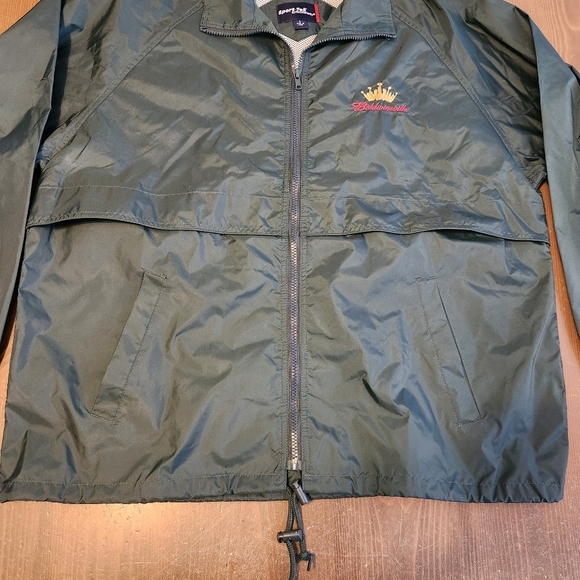 Sport-Tek By Port Authority Windbreaker Lightweight Full Zip Green Jacket Mens L - Picture 2 of 11